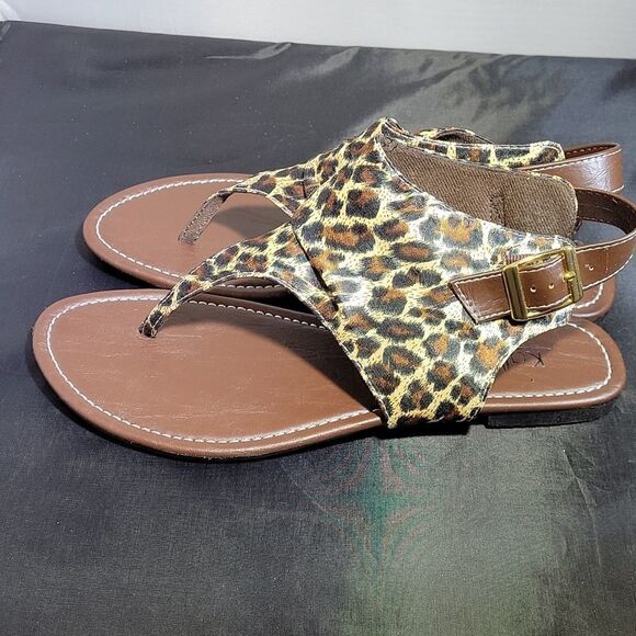 BRAND NEW AROMA LEOPARD PRINT WOMEN"S SANDAL - Picture 9 of 14